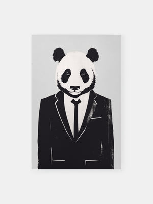 Corporate Fashion Panda Poster