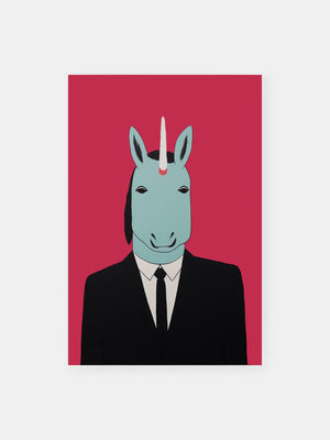 Corporate Unicorn in Suit Poster
