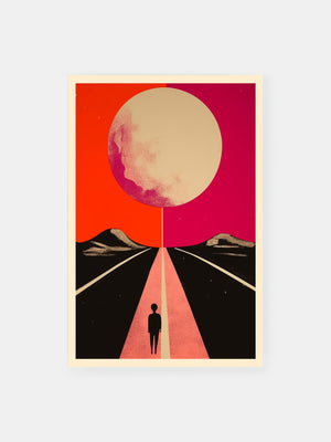 Cosmic Moonlit Desert Poster