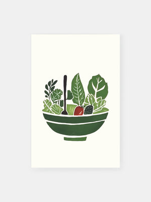 Crimson Veggie Bowl Poster