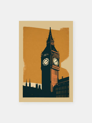 Dark Big Ben Tower Poster