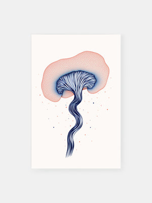 Digital Mushroom Art Poster