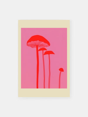 Dreaming Neon Mushroom Poster