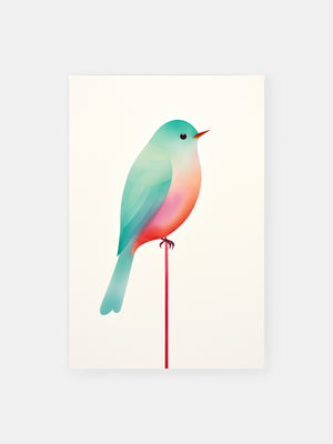 Dreamlike Gradient Bird Poster