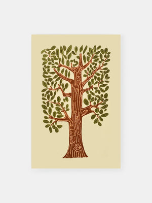 Earthy Forest Tree Poster
