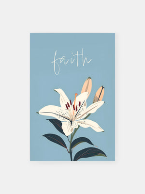 Faith Christianity Minimalistic Art Poster