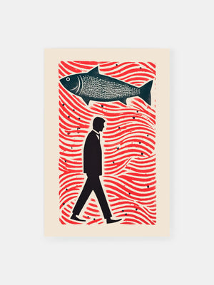 Fish Sky Walker Poster