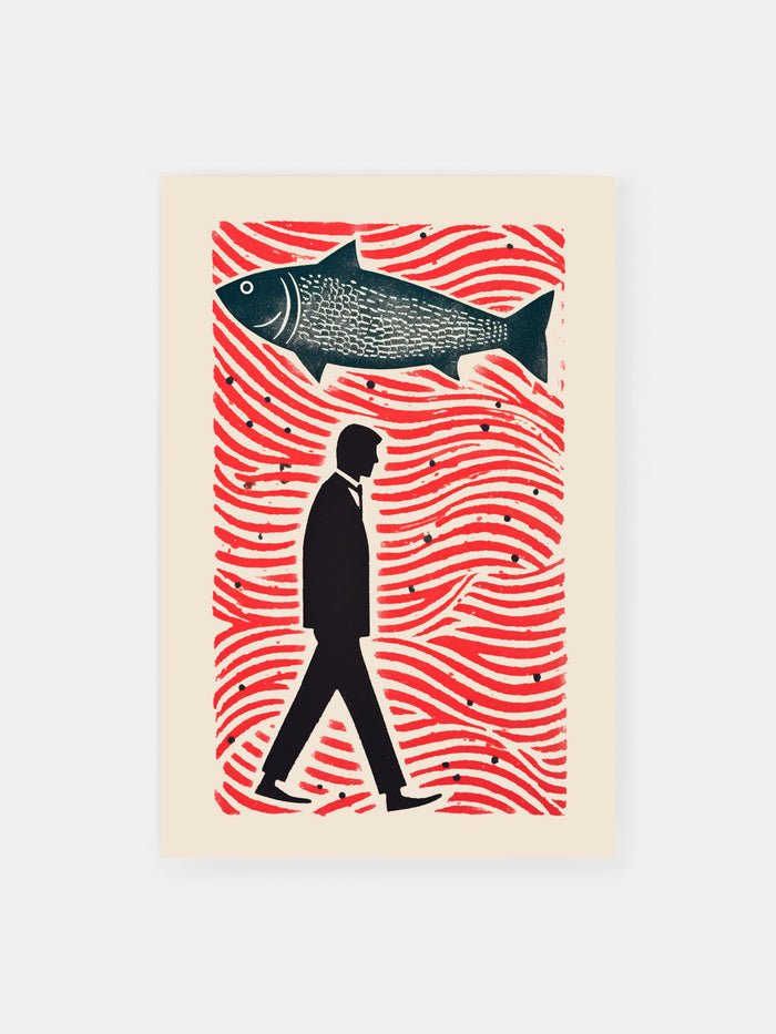 Fish Sky Walker Poster