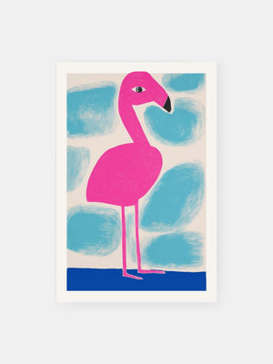 Flamingo Abstraction Poster