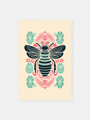 Floral Bee Poster