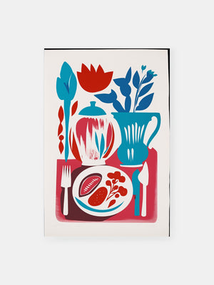 Floral Culinary Stil Life Poster