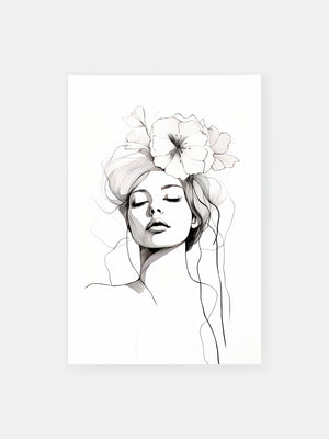 Floral Female Beauty Poster