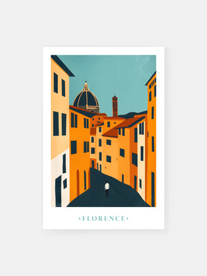 Florence Italy Aesthetic Retro Poster