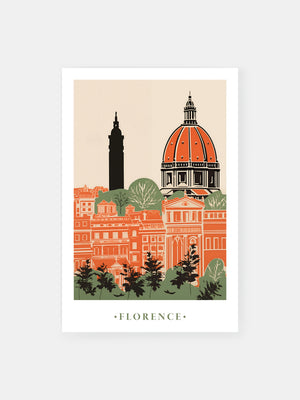 Florence Italy Vintage Travel Poster