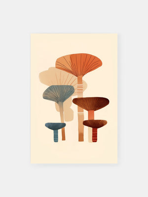 Funky Mushroom Fungus Poster