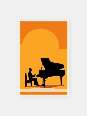 Gold-Colored Piano Concert Poster