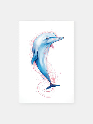 Graceful Dolphin Jump Poster