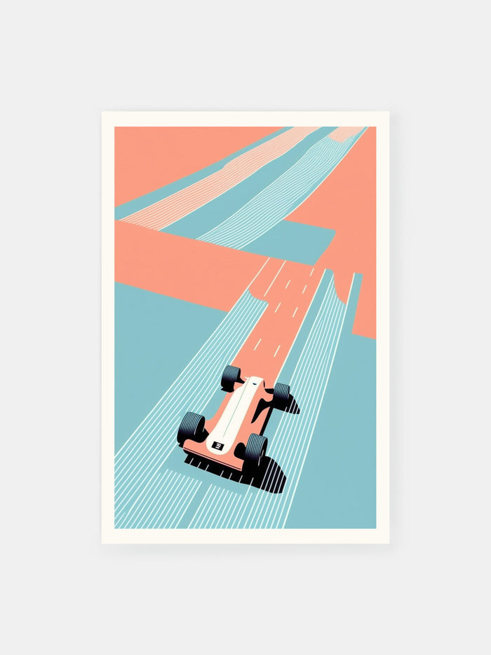 Graphic F1 Car Race Poster