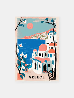 Greek Summer Coast Poster