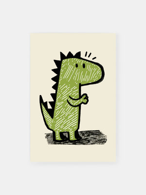 Green Dinosaur Poster