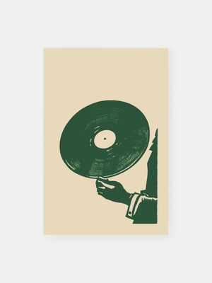 Green Vinyl Silhouette Poster