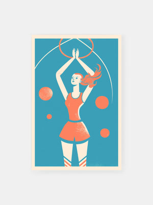 Gymnastics Playful Hoop Poster