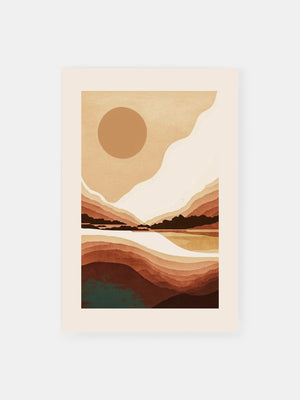 Earthy Sunset Landscape Poster