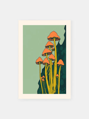 Mountain Mushrooms Poster