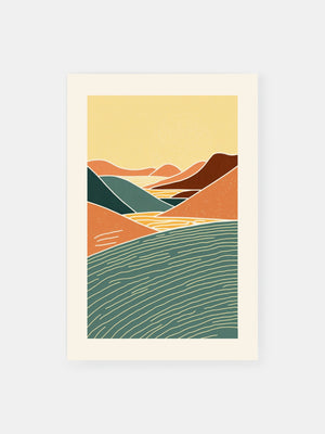 Abstract Desert Landscape Poster
