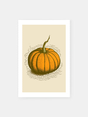 Classic Pumpkin Illustration Poster