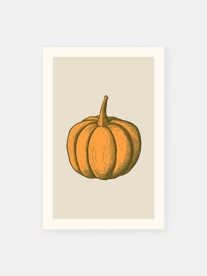 Golden Vintage Pumpkin Poster