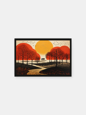 Rural Sunset View Poster