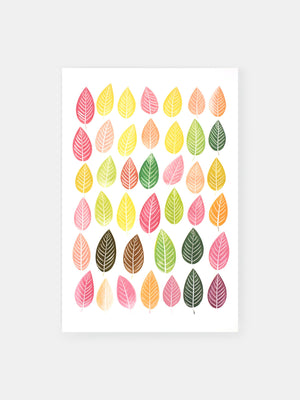 Colorful Leaves Print Poster