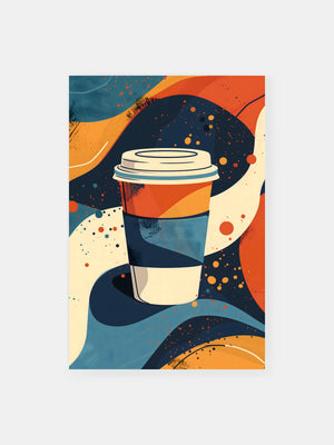 Coffee Mug Abstract Wall Art Poster