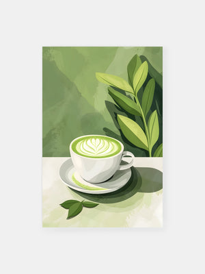 Cafe Matcha Latte Decor Poster