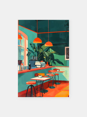 Art Deco Coffee Shop Poster