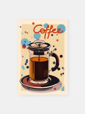 Vintage Coffee French Press Poster