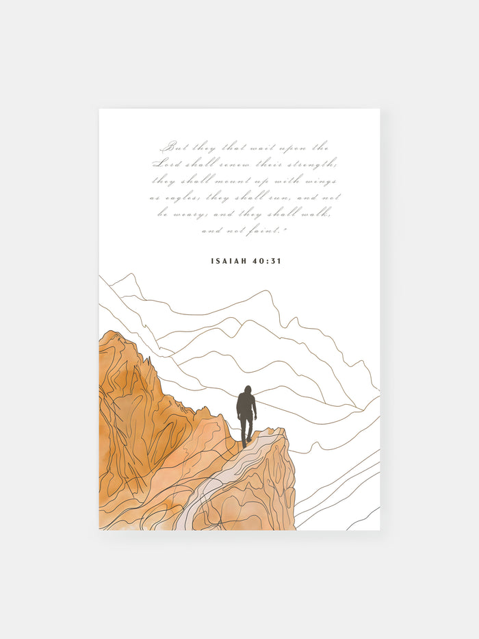 isaiah 40 31 Bible Quote Poster