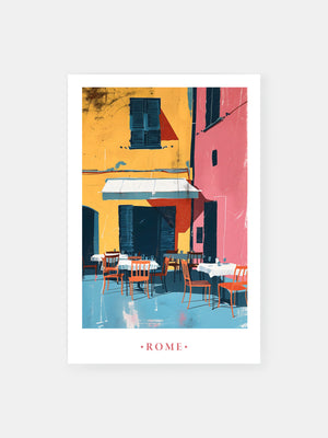 Italian City Rome Vintage Poster