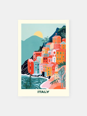 Italian Coastal Landscape Poster