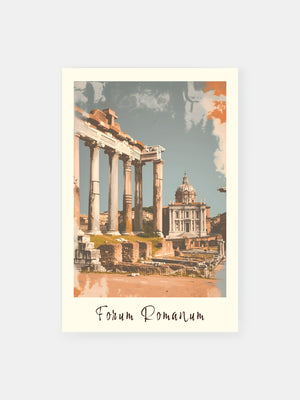 Italy Forum Romanum Travel Poster