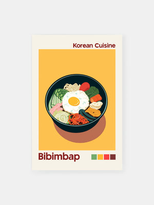 Korean Bibimbap Yellow Poster