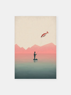 Lakeside Fishing Serenity Poster