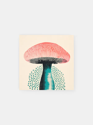 Lithographic Pastel Shrooms Poster