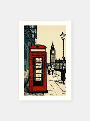 London Booth Print Poster
