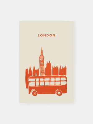 London Double Decker Charm Poster