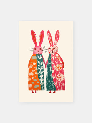 Love Blossom Bunnies Poster