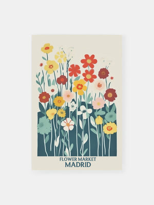 Madrid Blooms Market Poster