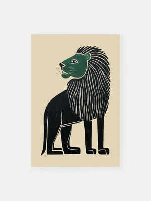 Majestic Lion Beast Poster