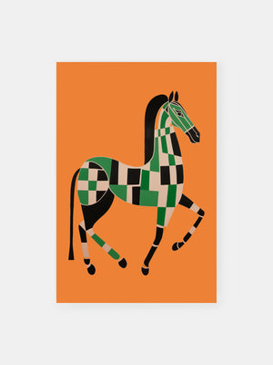 Medieval Bauhaus Horse Poster